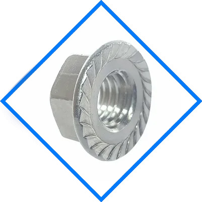Stainless Steel 347/347H Serrated Flange Nuts
